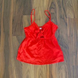 Madewell Flowy Red Tank Top